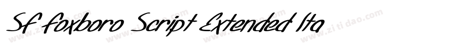 SF Foxboro Script Extended Italic字体转换